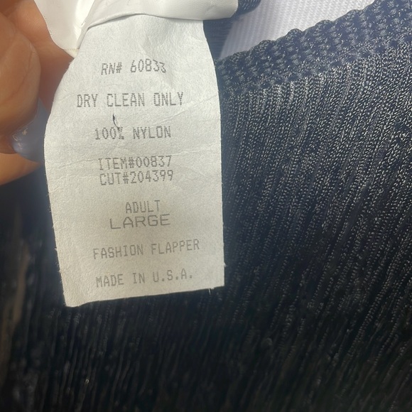 California Costume Collections Black Fringe Sequin Flapper Dress - Picture 6 of 8